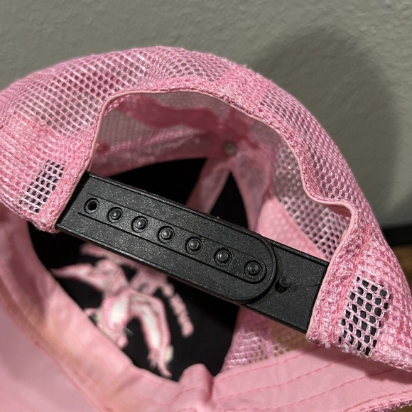 Duck Commander Pink And Camo Distressed Trucker Hat Adjustable Strapback Cap - Picture 8 of 8